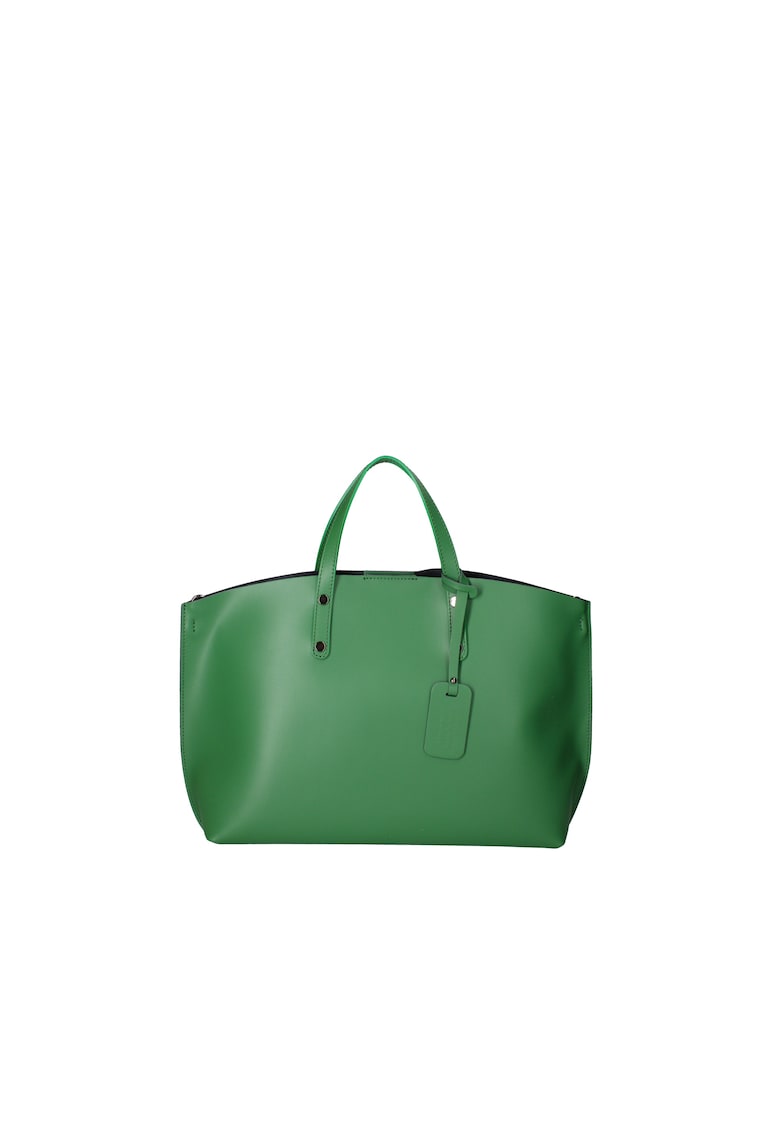Oferte la Geanta de piele cu bareta si etui interior detasabil - Verde
