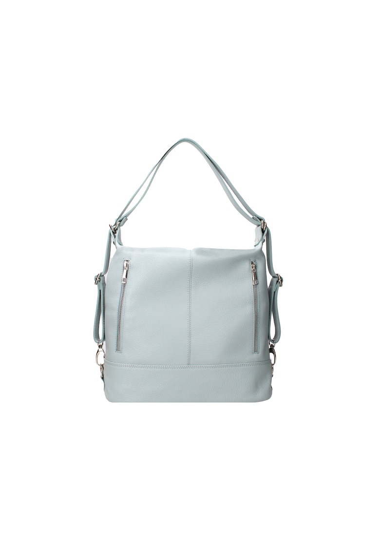 Oferte la Geanta convertibila de piele - Albastru pastel