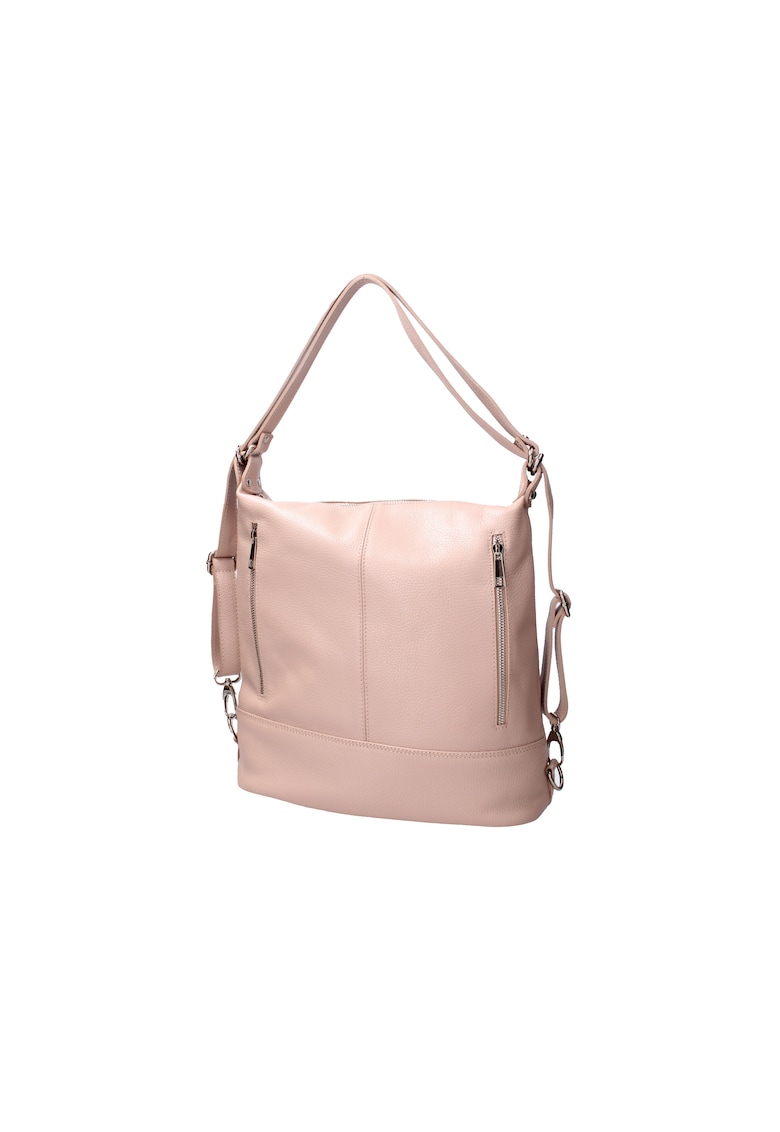 Oferte la Geanta convertibila de piele - Roz deschis