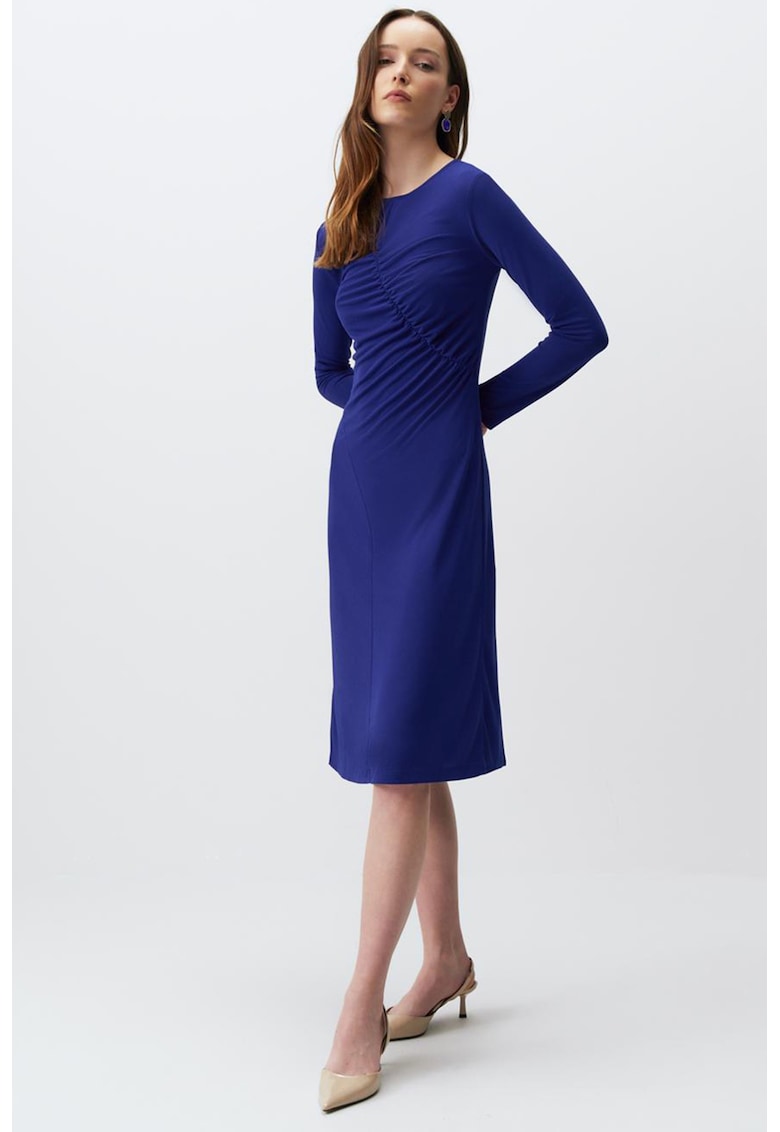 Oferte la Rochie midi cu decupaj - Albastru inchis