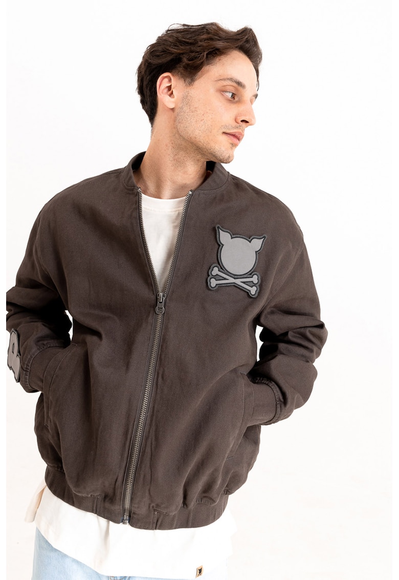 Oferte la Jacheta bomber unisex cu gluga detasabila - Maro taupe