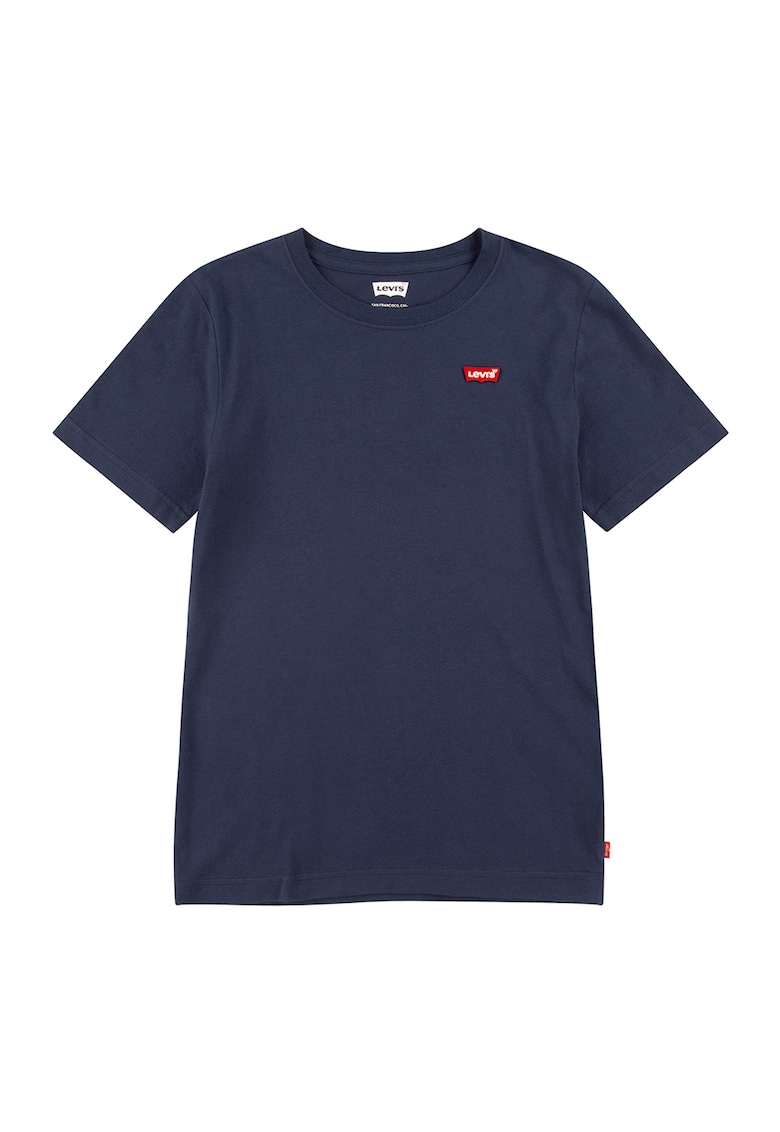 Oferte la Tricou din bumbac cu detaliu logo - Rosu/Alb/Bleumarin