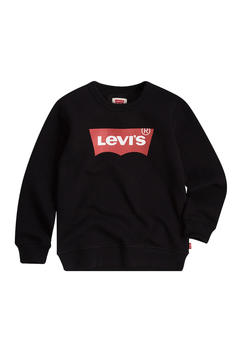 Bluza sport cu imprimeu logo - NP15077 - Negru