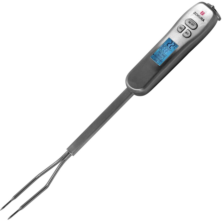 Oferte la Termometru Furculita Z1317 pentru Gratar Afisaj LED Argintiu