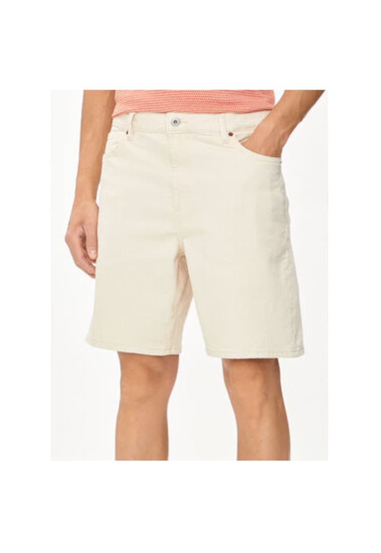 Oferte la Pantaloni scurti barbati -  303528867 - Bumbac - Bej - Bej