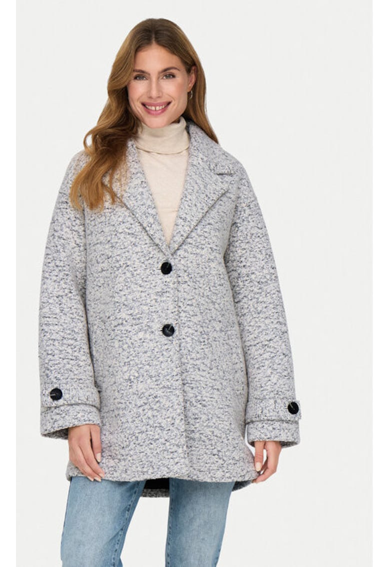 Palton dama - 304497384 - Poliester/Lana - Gri - Gri