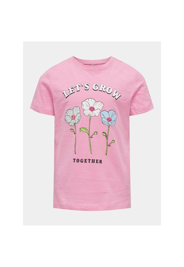 Tricou fete - 303522377 - Roz - Bumbac - Roz