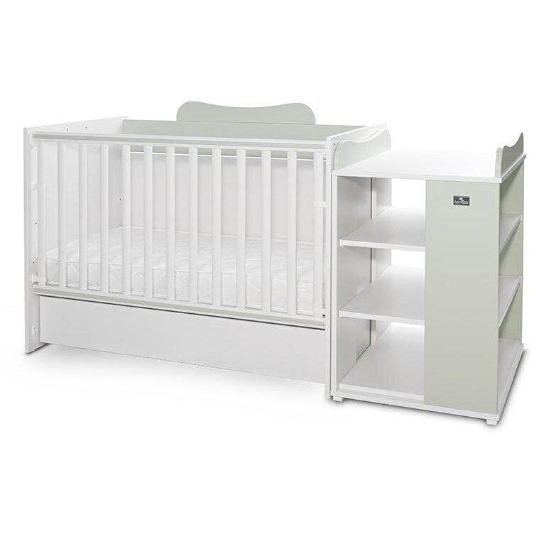 Pat Copii Modular Multifunctional 5 Confirgurari Diferite 190 X 72cm Multi White Milky Green