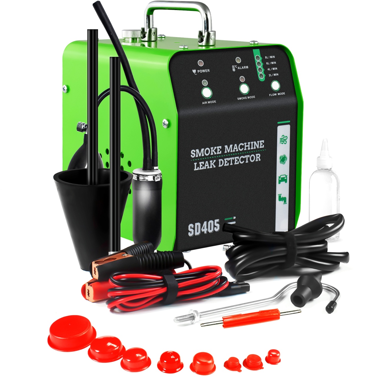 Oferte la Detector Scapari Fum Auto Techstar SD405, 12V, cu Pompa Incorporata, Reglaj Presiune, EVAP, Vacuum, Turbo Motor, Protectie Supraincalzire, Full Kit