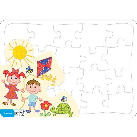 Oferte la Creeaza-ti Propriul Puzzle 20 Piese Carton Calitativ +3ani Multicolor