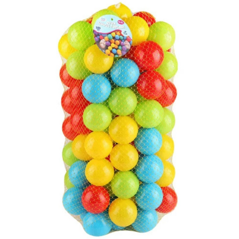 Oferte la Set Bile Multicolore 100 Buc  7cm Plastic Usor +12luni Multicolor