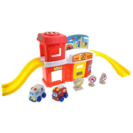 Oferte la Joc de Constructie Prima Mea Statie de Pompieri Plastic +12luni Multicolor