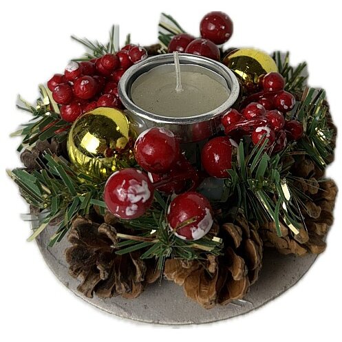 Oferte la Decoratiune de Craciun pentru Masa SD00731 cu Suport pentru Lumanari 12CM Multicolor