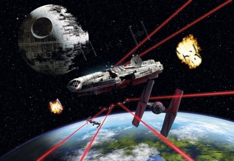 Oferte la Fototapet Komar  model Disney  Star Wars Millennium Falcon  hartie  semilavabil  cod 8-489  Multicolor  368 x 254 cm  8 piese