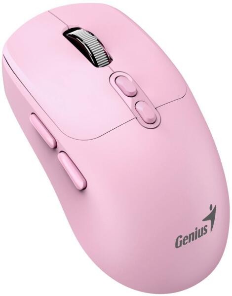 MOUSE Genius "NX-8080S", PC sau NB, wireless 2.4GHz, Bluetooth, optic, 1600 dpi, butoane/scroll 6/1, acumulator, buton Copilot, roz, "31030042403" (timbru verde 0.18 lei) 4710268262497