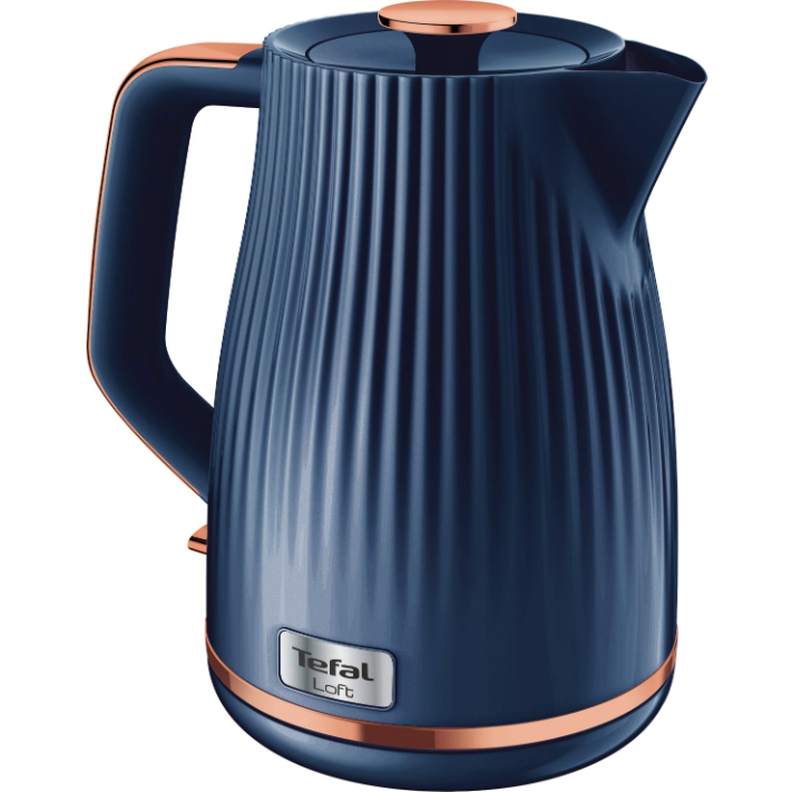Oferte la Fierbator Loft 2400w 1.7L Capac Detasabil Filtru Anticalcar Baza Rotativa Indicator Nivelul Apei Albastru/ Bronz