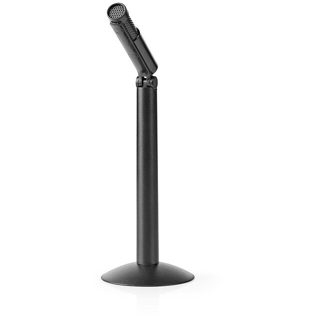 Oferte la Microfon cu Fir MICSJ100BK cu Unghi Reglabil Jack 3.5mm Negru