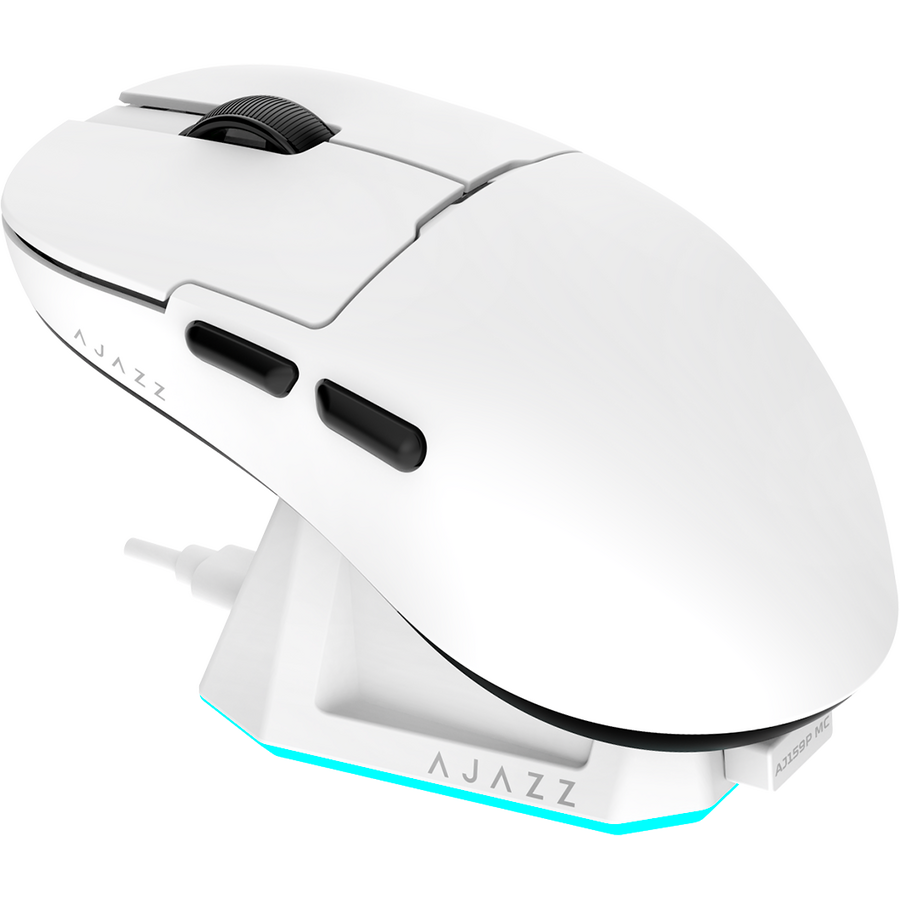 Oferte la Mouse Gaming AJ159P MC 12000DPI Wireless / BT / USB Baza de Incarcare Alb