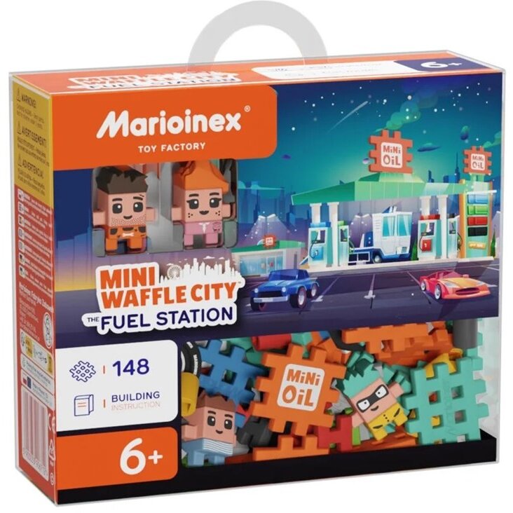 Oferte la Set Constructie Mini Waffle City Petrol Station 148 Piese 6+ Ani