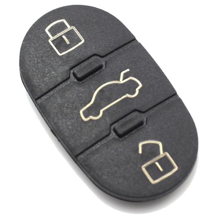 Oferte la Membrana cauciuc pad cu 3 butoane, Techstar, pentru cheie auto Audi TT A3 A4 A6 A8, echiv OE 4D0837231