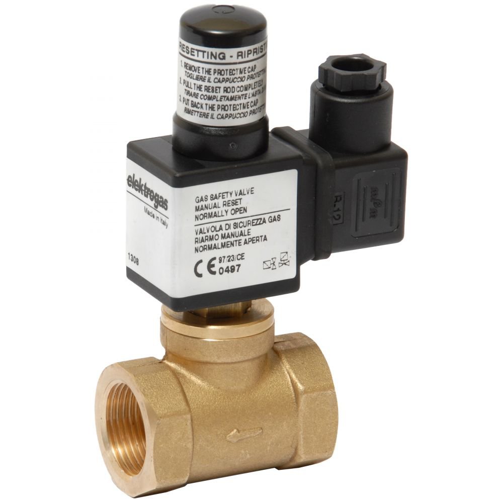 Oferte la Electrovalva de protectie ELEKTROGAS EVRMNA2O alimentare 220V, operare NO, rearmare manuala, 3/4
