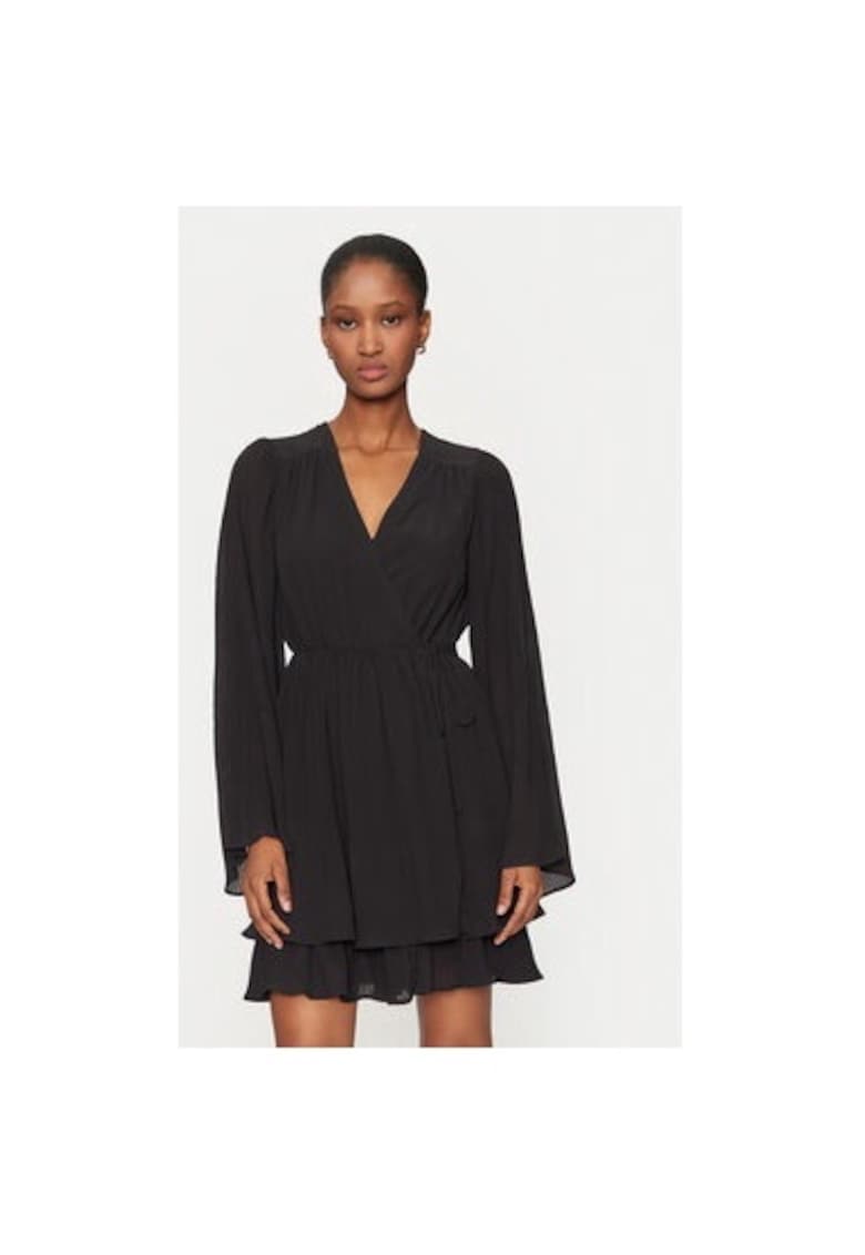 Rochie cu decolteu cache-cour - Negru