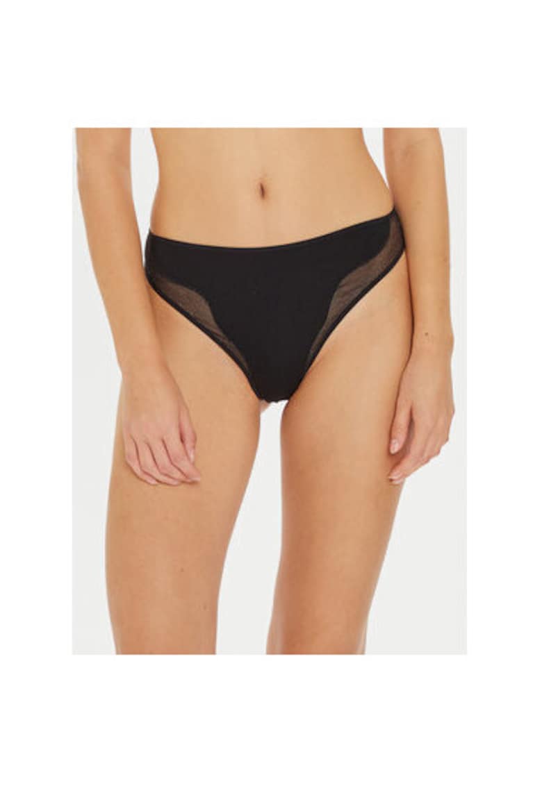 Chiloti dama - 304553653 - Viscoza/Poliester - Negru - Negru