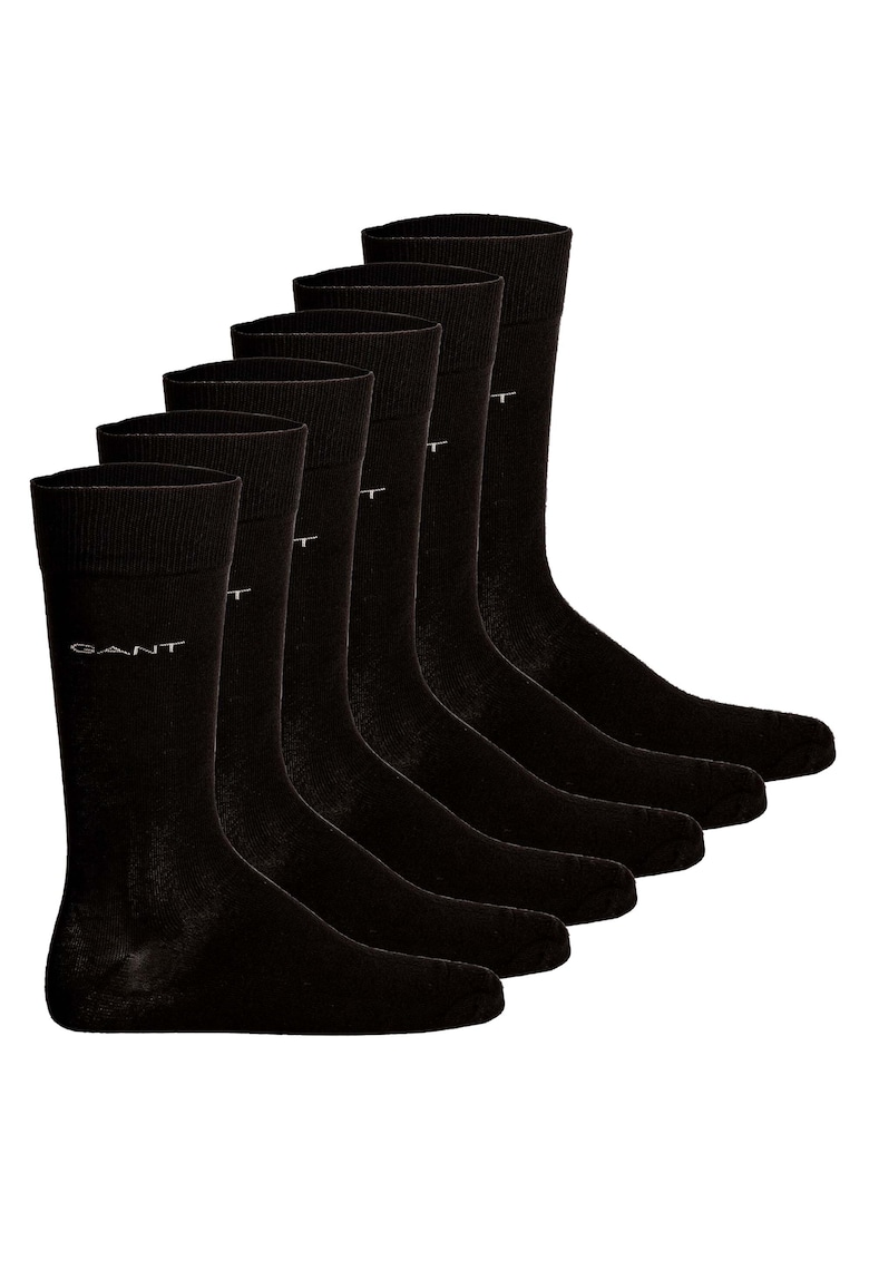 Oferte la Set de sosete lungi cu logo discret - 3 perechi - Negru