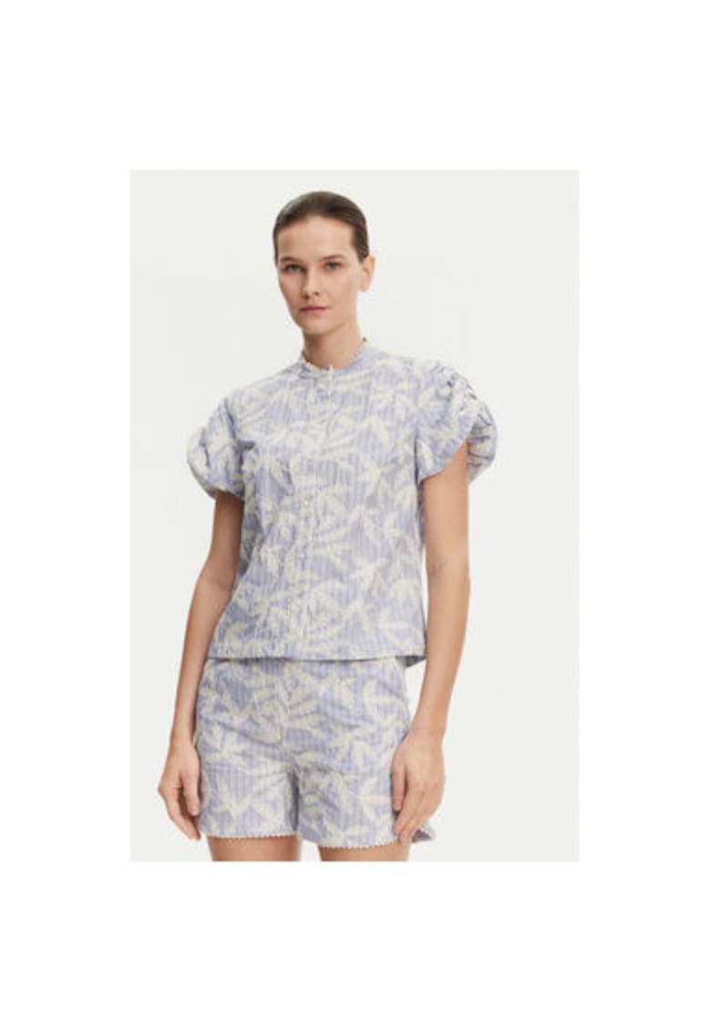 Camasa dama - 304892820 - Bumbac organic - Albastru - Albastru