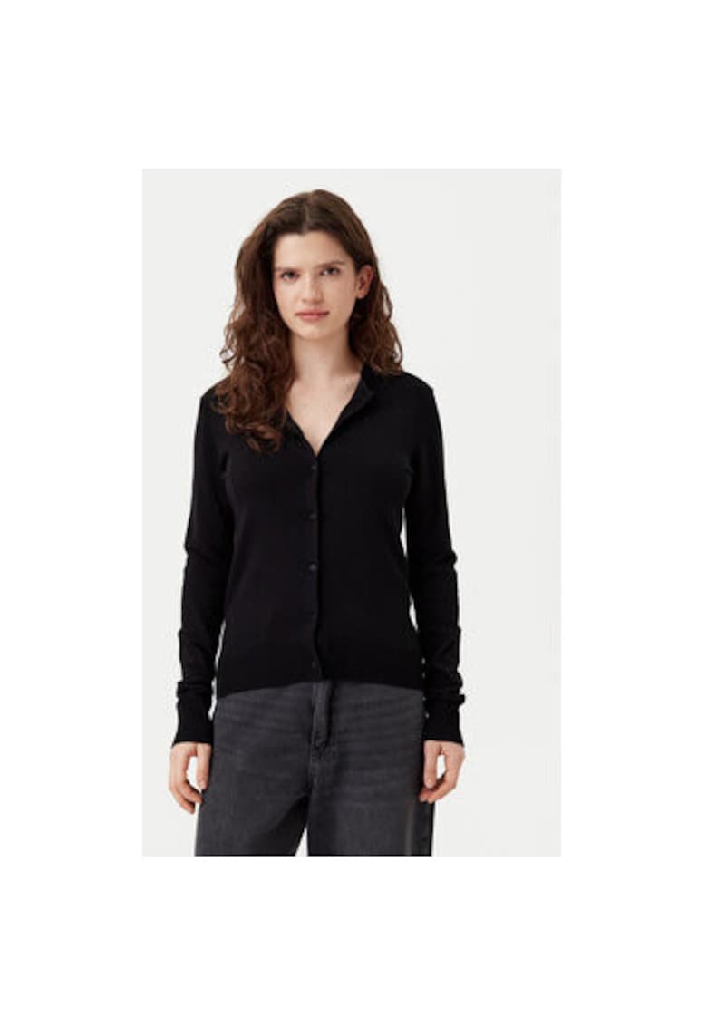 Cardigan dama - 304703225 - Viscoza/Nylon - Negru - Negru