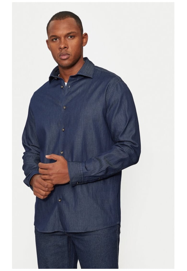 Camasa barbati - 16091061 - Bleumarin - Bumbac - Bleumarin