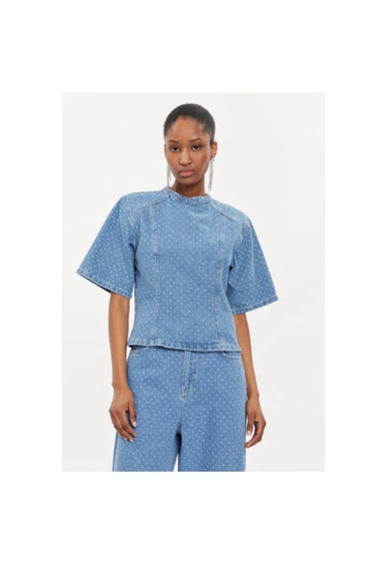 Bluza dama - 303620042 - Bumbac - Albastru - Albastru