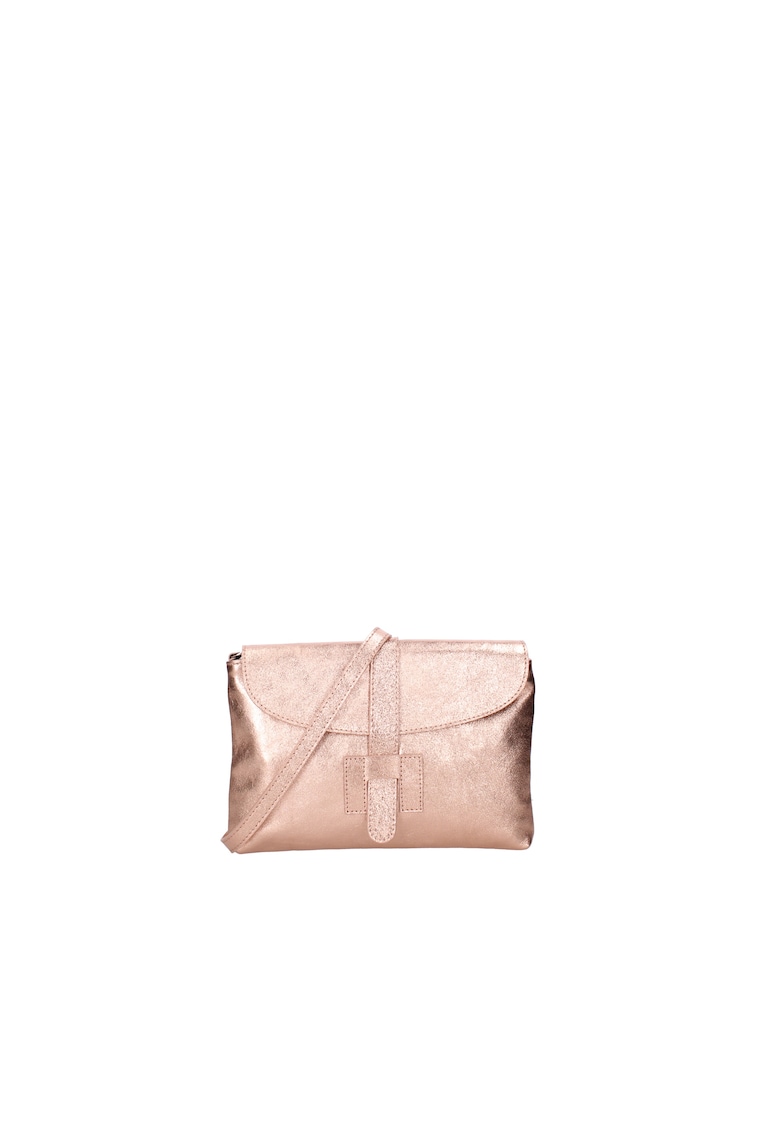 Oferte la Geanta plic din piele cu bareta detasabila - Auriu rose