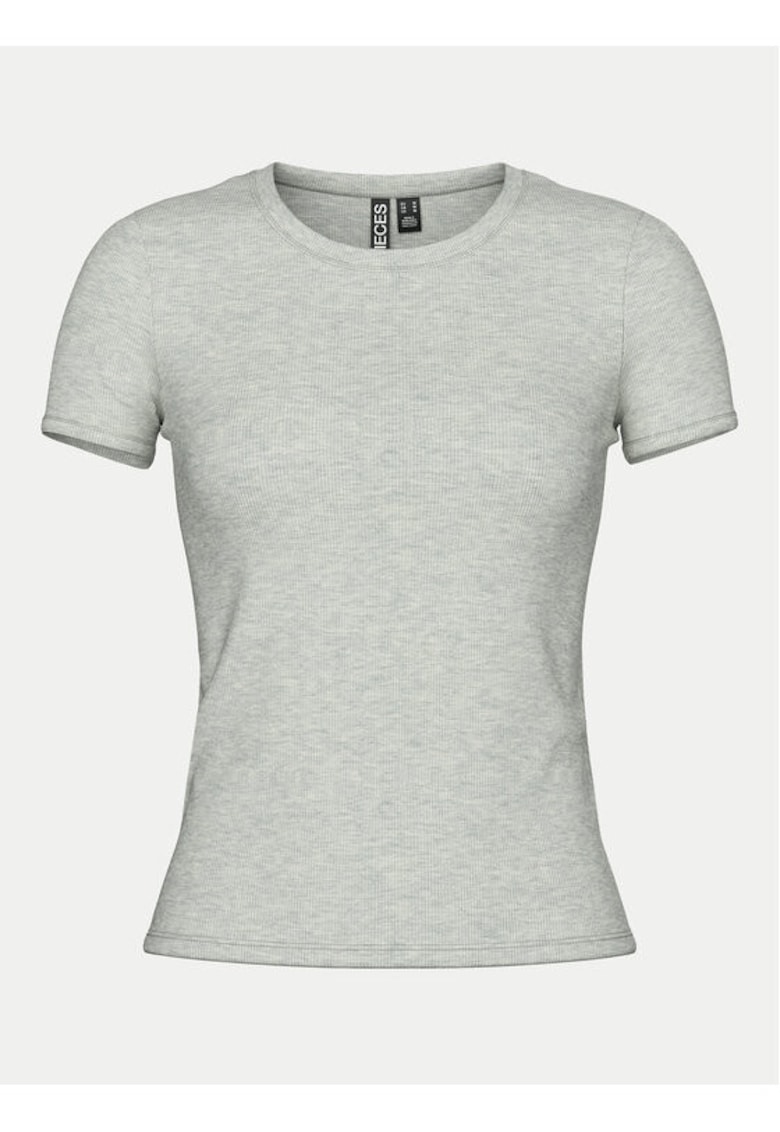 Tricou dama - 304915505 - Bumbac organic - Gri - Gri