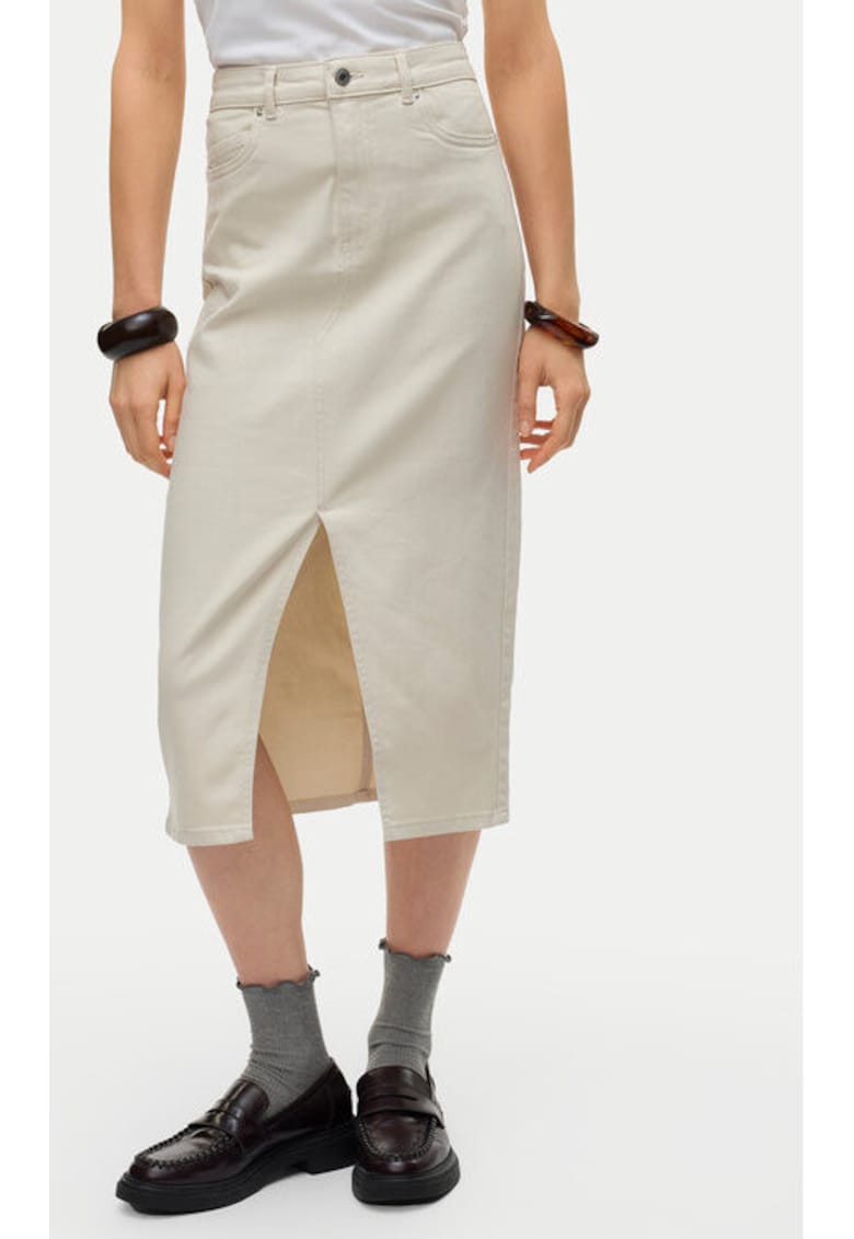 Fusta dama Bumbac - Bej - Bej