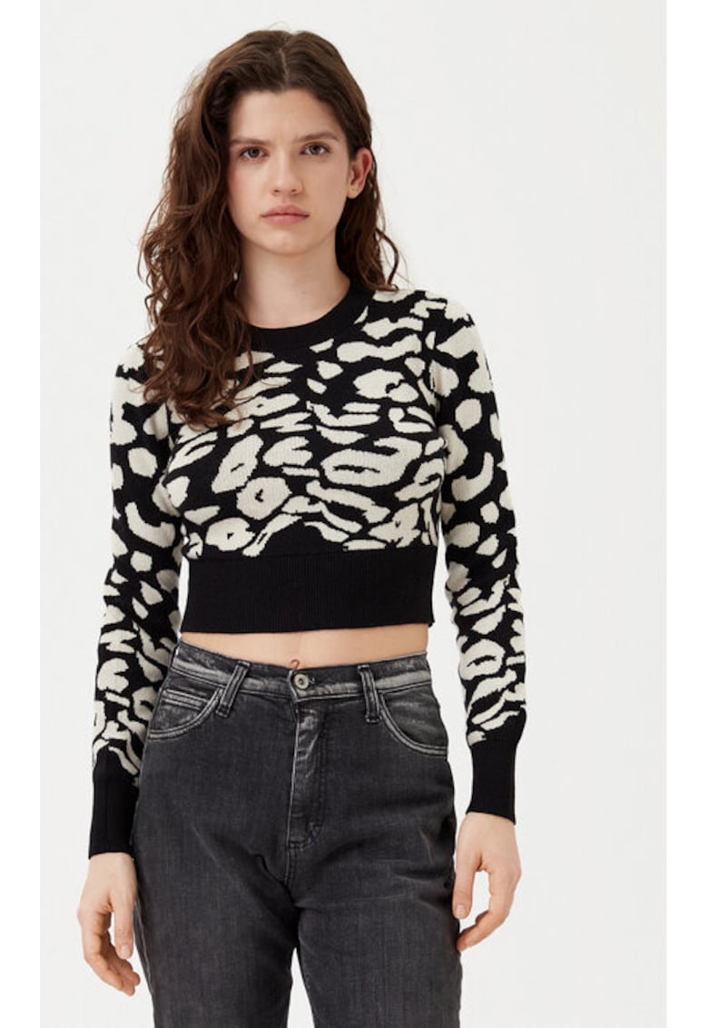 Pulover dama - 304768330 - Viscoza/Poliester - Negru - Negru