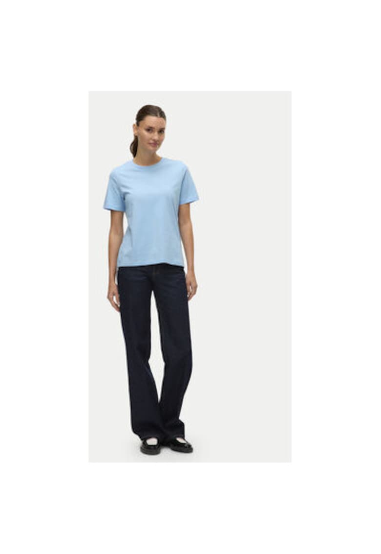 Tricou dama - 304786631 - Bumbac organic - Albastru - Albastru