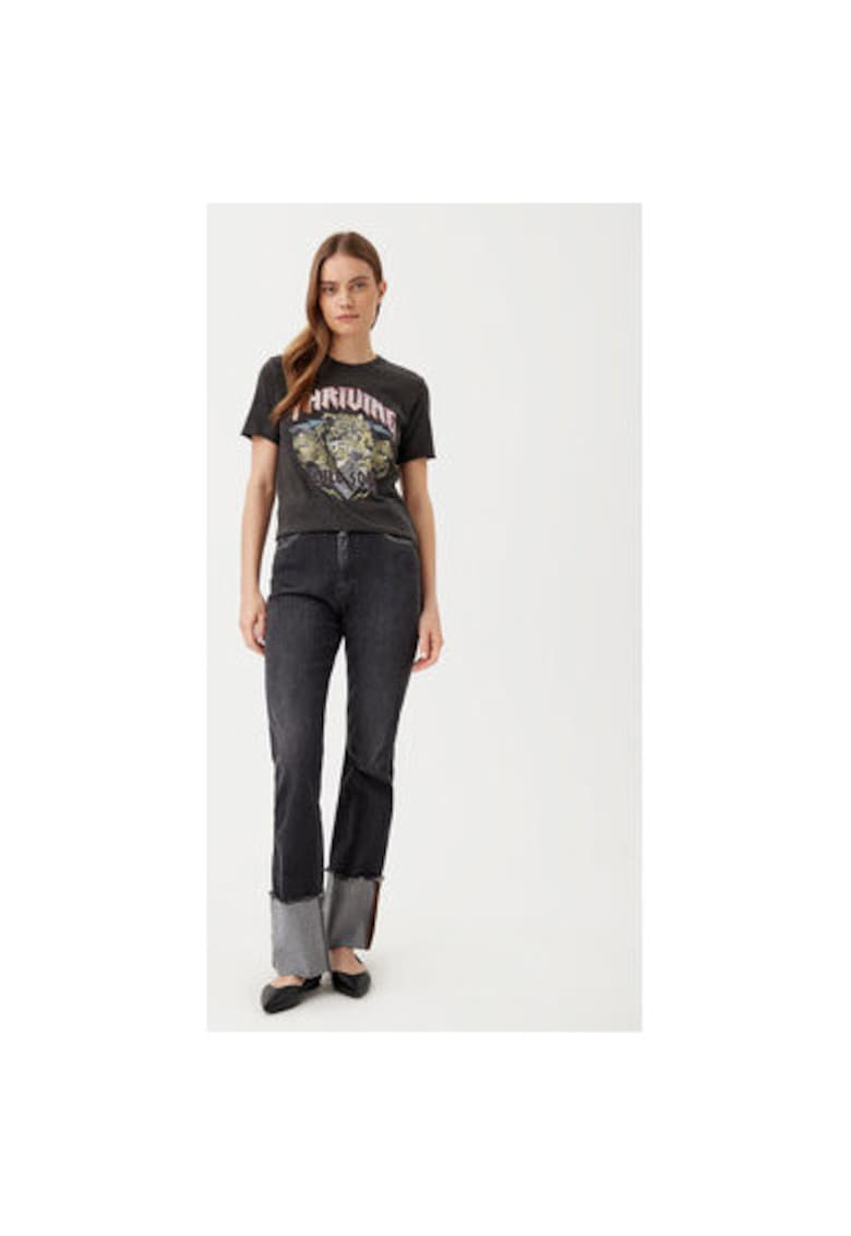 Tricou dama - 304791246 - Bumbac organic - Negru - Negru