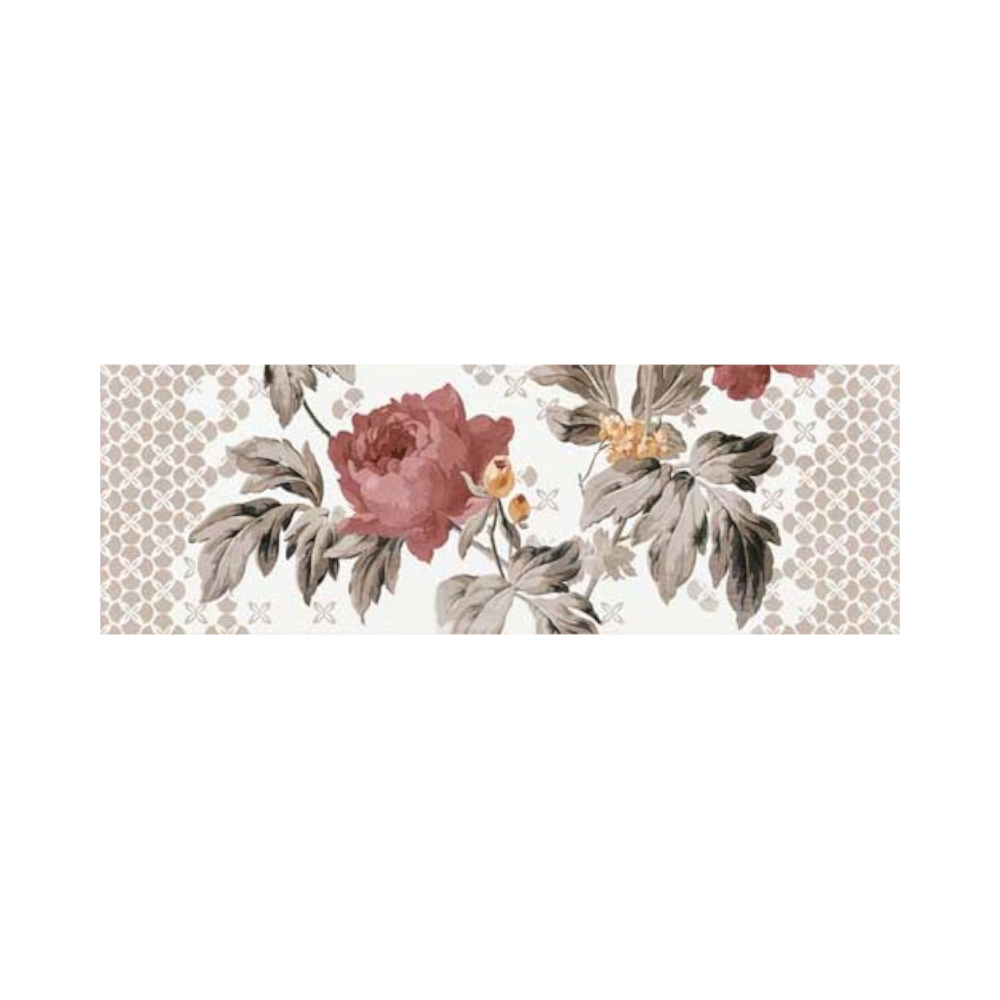 Oferte la Faianta decor baie Kai Faenza Flowers Red, multicolor, lucios, model, 75.5 x 51 cm