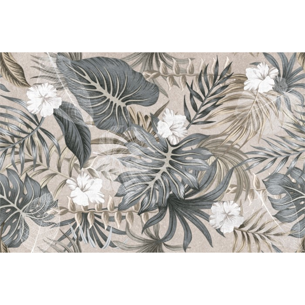 Oferte la Faianta Epoca Hibiscus Beig, mata, cu model, multicolor, dreptunghiulara, 74.4 x 48.8 cm