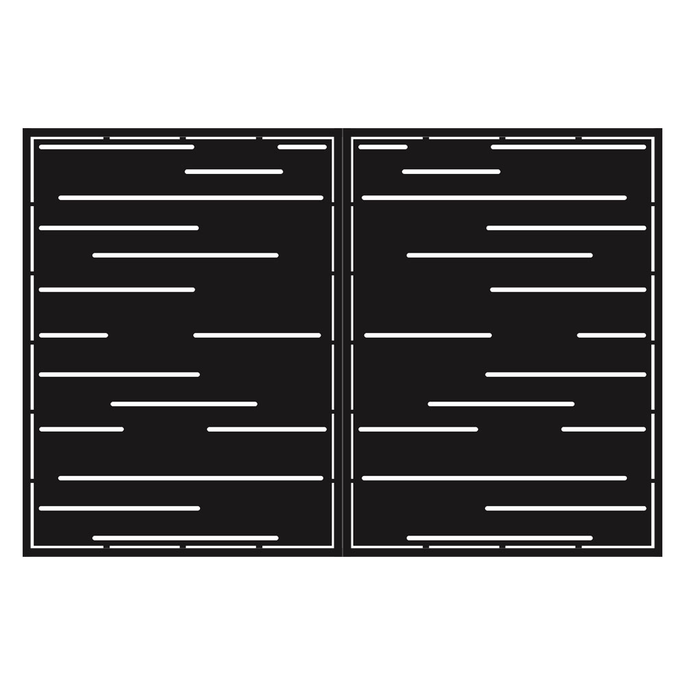 Oferte la Poarta metalica dubla Nova, tabla debitata plasma, negru, 3000 x 2000 mm
