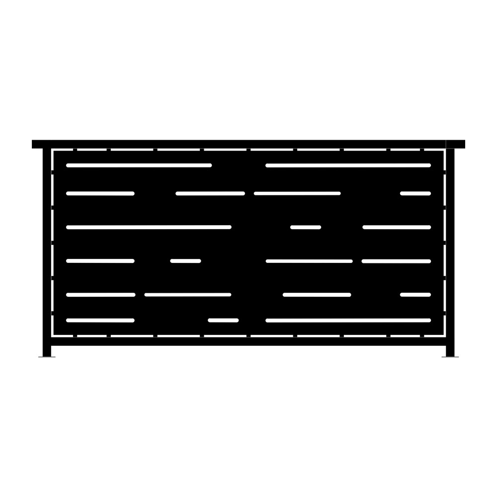 Oferte la Balustrada metalica Nova, tabla debitata plasma, negru, 2000 x 1000 mm