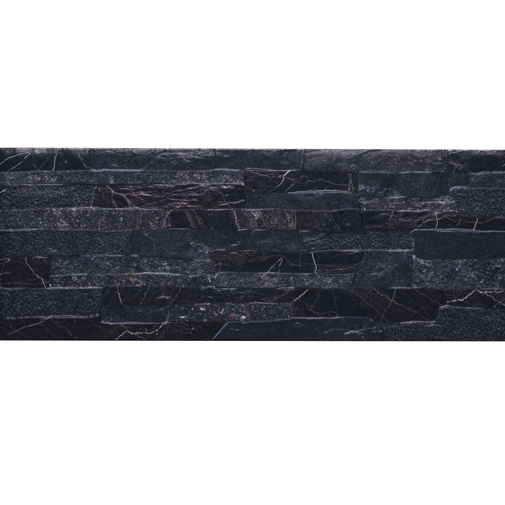 Oferte la Gresie portelanata placare Quarry Black Stone, gri inchis, dreptunghiulara, 21 x 56 cm