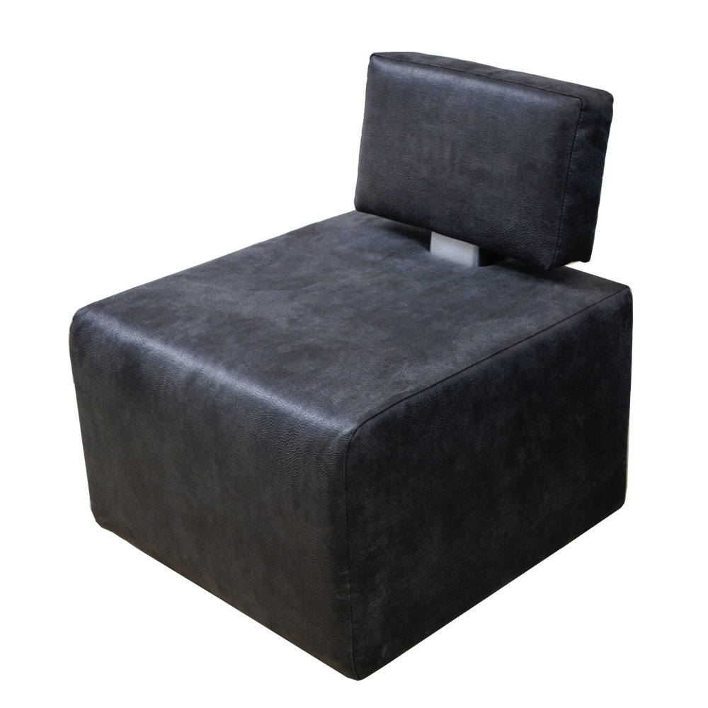 Fotoliu Mobexport, tapiterie piele ecologica, gri, 57 x 60 x 69 cm
