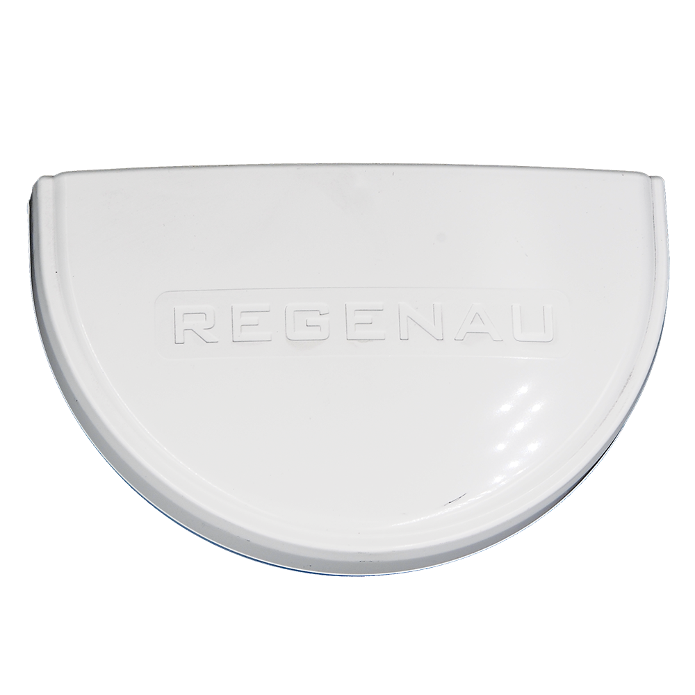 Capac jgheab PVC Regenau, 125 mm, alb