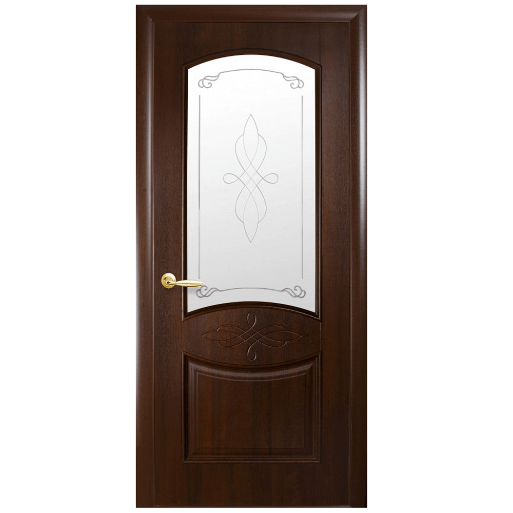 Oferte la Usa interior celulara cu geam New Style Dona, reversibila, MDF, castan, toc fix, 200 x 60 x 3.4 cm