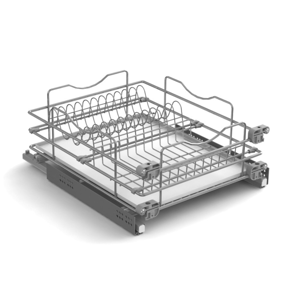 Oferte la Scurgator de vase Siderplast, sertar soft close, otel, gri, 600 mm