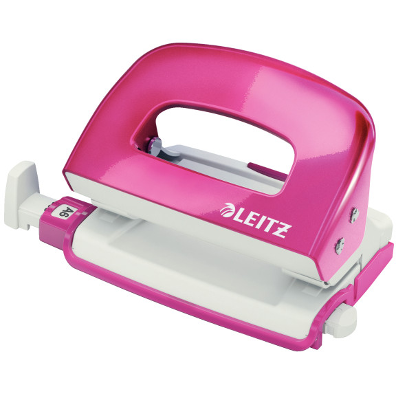 Oferte la Perforator LEITZ Mini 5060, 10 coli - roz metalizat