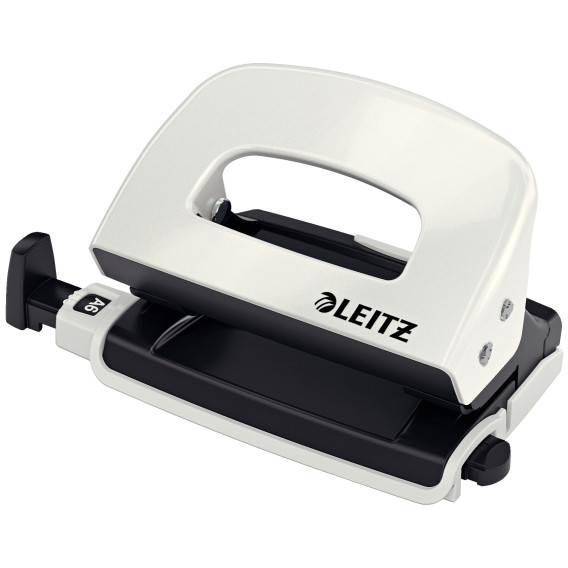 Oferte la Perforator LEITZ Mini 5060, 10 coli - alb perla