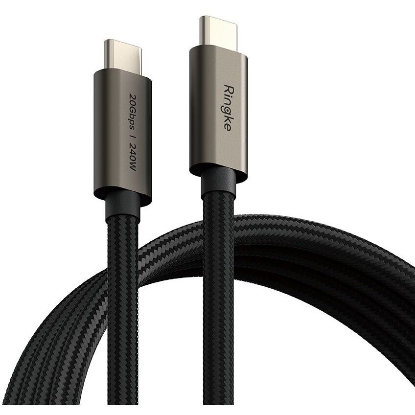 Oferte la Cablu de date USB 3.2, 2x USB Type-C, PD 240W, 5A, 20Gbps, 2m, Negru